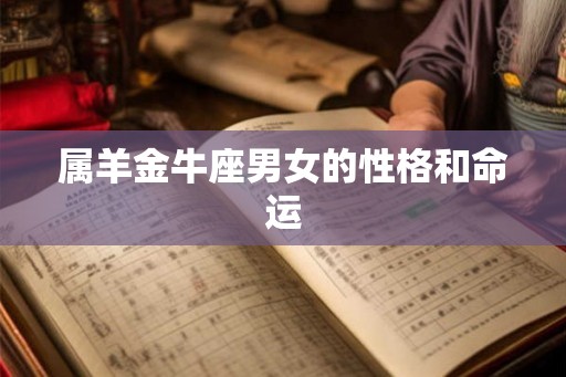属羊金牛座男女的性格和命运