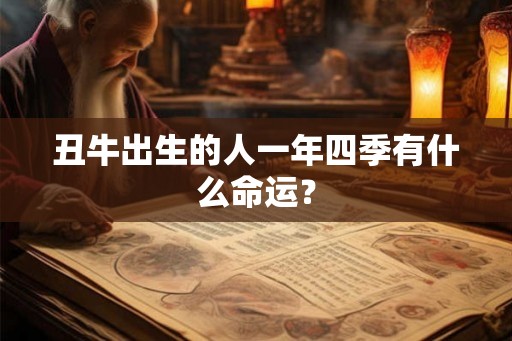 丑牛出生的人一年四季有什么命运？