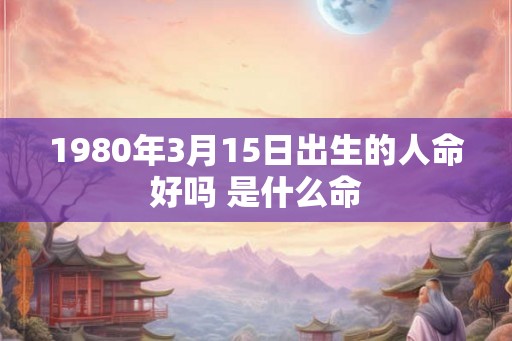 1980年3月15日出生的人命好吗 是什么命