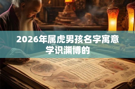 2026年属虎男孩名字寓意学识渊博的 2026年属虎男孩名字寓意学识渊博的