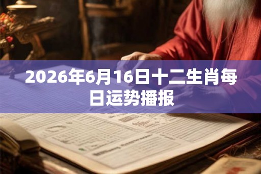 2026年6月16日十二生肖每日运势播报