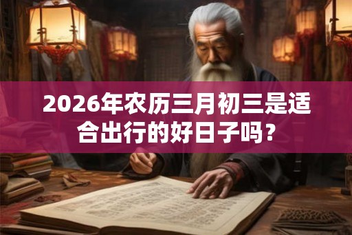 2026年农历三月初三是适合出行的好日子吗? 2026年农历三月初三是适合出行的好日子吗?