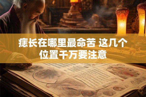 痣长在哪里最命苦 这几个位置千万要注意