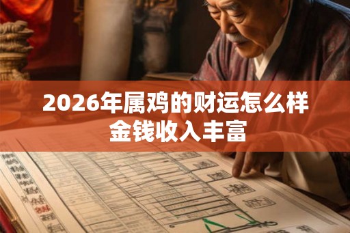 2026年属鸡的财运怎么样 金钱收入丰富