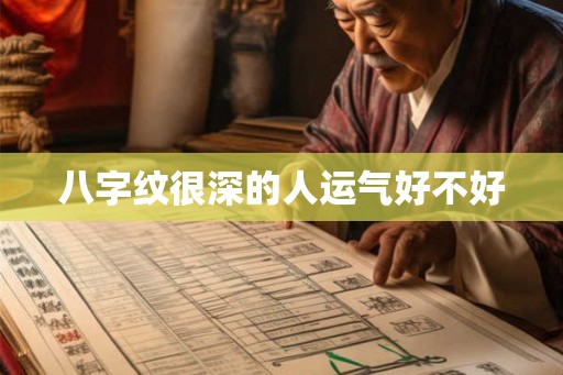 八字纹很深的人运气好不好