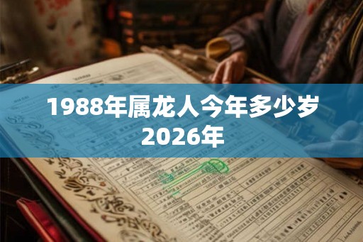 1988年属龙人今年多少岁2026年