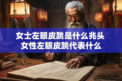 女士左眼皮跳是什么兆头 女性左眼皮跳代表什么