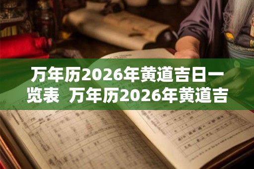 万年历2026年黄道吉日一览表  万年历2026年黄道吉日一览表