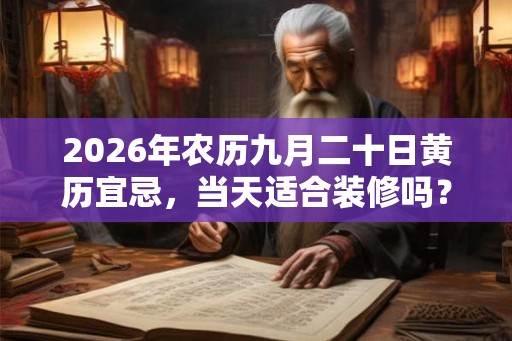 2026年农历九月二十日黄历宜忌，当天适合装修吗？