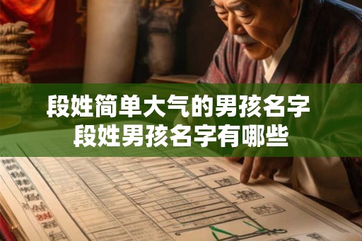 段姓简单大气的男孩名字 段姓男孩名字有哪些