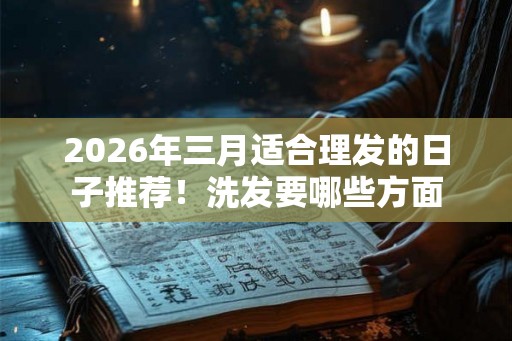 2026年三月适合理发的日子推荐！洗发要哪些方面