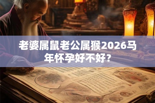 老婆属鼠老公属猴2026马年怀孕好不好？