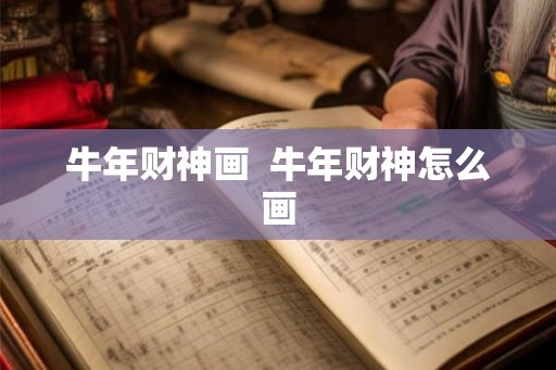 牛年财神画  牛年财神怎么画
