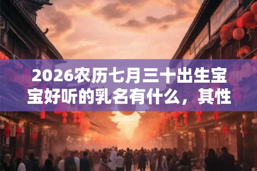 2026农历七月三十出生宝宝好听的乳名有什么,其性格如何? 2026农历七月三十出生宝宝好听的乳名有什么,其性格如何?