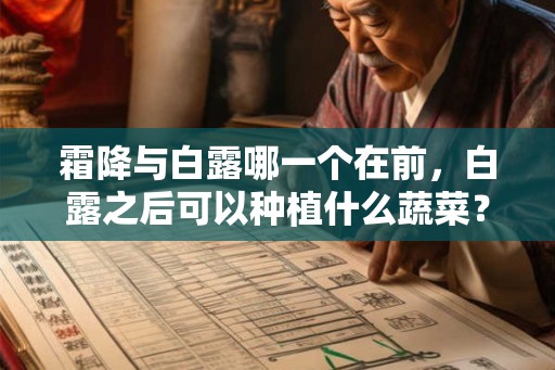 霜降与白露哪一个在前，白露之后可以种植什么蔬菜？