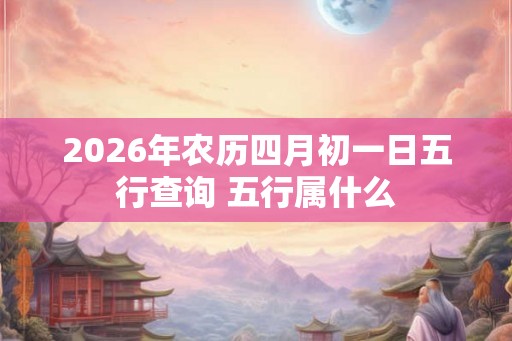 2026年农历四月初一日五行查询 五行属什么