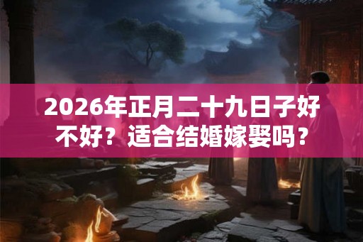 2026年正月二十九日子好不好？适合结婚嫁娶吗？