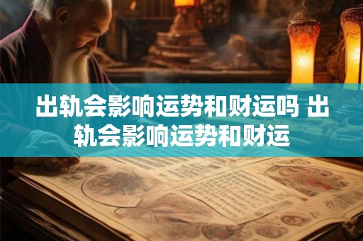 出轨会影响运势和财运吗 出轨会影响运势和财运