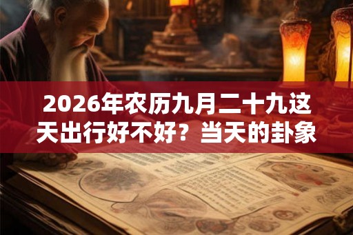 2026年农历九月二十九这天出行好不好？当天的卦象好吗？