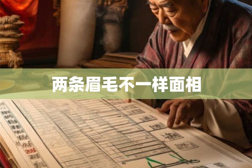 两条眉毛不一样面相