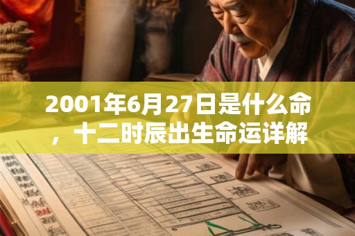 2001年6月27日是什么命，十二时辰出生命运详解
