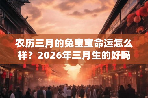 农历三月的兔宝宝命运怎么样?2026年三月生的好吗 农历三月的兔宝宝命运怎么样?2026年三月生的好吗