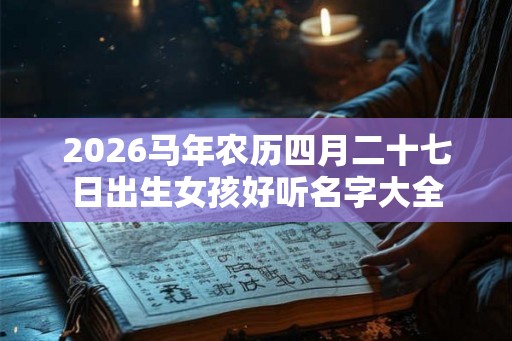 2026马年农历四月二十七日出生女孩好听名字大全