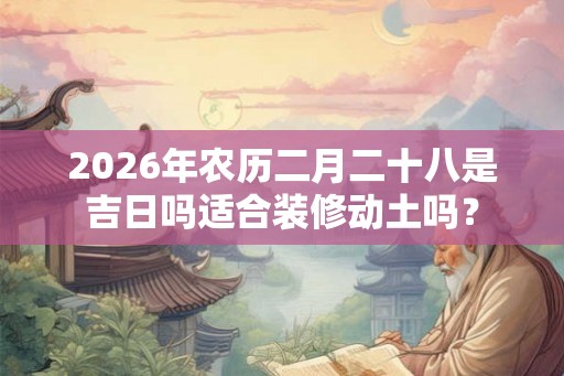 2026年农历二月二十八是吉日吗适合装修动土吗？