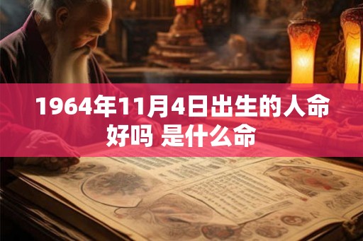 1964年11月4日出生的人命好吗 是什么命 1964年11月4日出生的人命好吗 是什么命