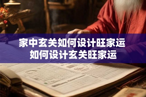 家中玄关如何设计旺家运 如何设计玄关旺家运