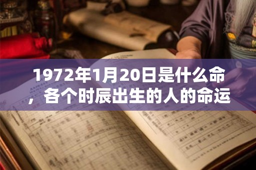 1972年1月20日是什么命,各个时辰出生的人的命运 1972年1月20日是什么命,各个时辰出生的人的命运