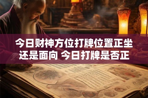 今日财神方位打牌位置正坐还是面向 今日打牌是否正坐财神方位