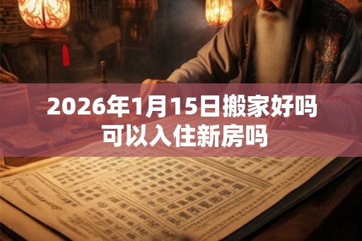 2026年1月15日搬家好吗 可以入住新房吗
