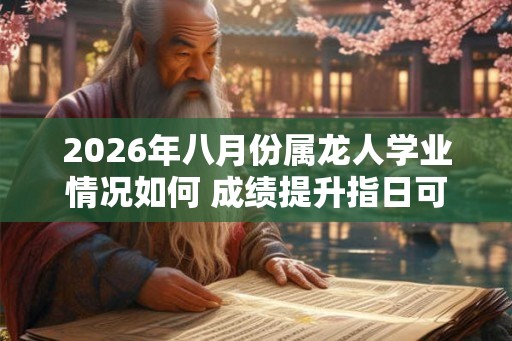 2026年八月份属龙人学业情况如何 成绩提升指日可待