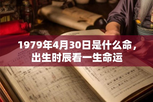 1979年4月30日是什么命，出生时辰看一生命运