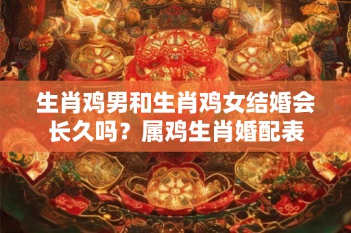 生肖鸡男和生肖鸡女结婚会长久吗？属鸡生肖婚配表
