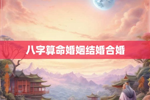 八字算命婚姻结婚合婚