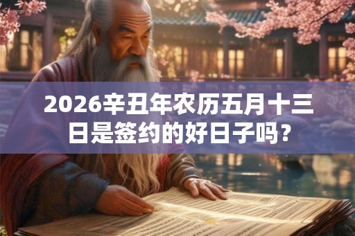 2026辛丑年农历五月十三日是签约的好日子吗? 2026辛丑年农历五月十三日是签约的好日子吗?