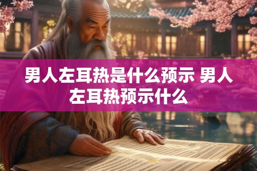男人左耳热是什么预示 男人左耳热预示什么