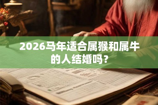 2026马年适合属猴和属牛的人结婚吗？