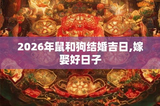 2026年鼠和狗结婚吉日,嫁娶好日子