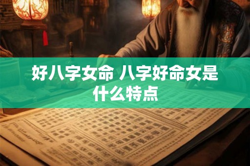 好八字女命 八字好命女是什么特点