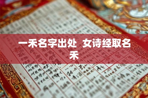 一禾名字出处  女诗经取名禾