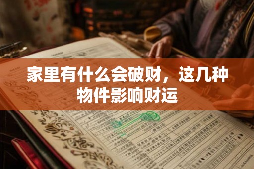 家里有什么会破财，这几种物件影响财运