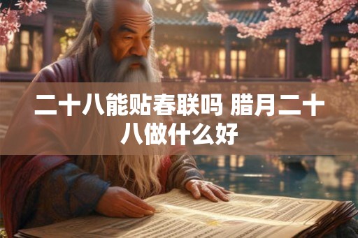 二十八能贴春联吗 腊月二十八做什么好