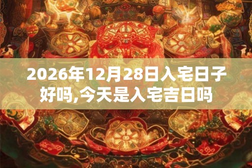 2026年12月28日入宅日子好吗,今天是入宅吉日吗