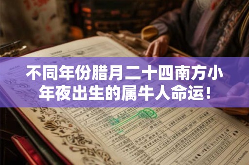 不同年份腊月二十四南方小年夜出生的属牛人命运！