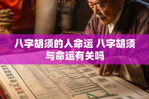 八字胡须的人命运 八字胡须与命运有关吗 八字胡须的人命运 八字胡须与命运有关吗