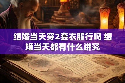 结婚当天穿2套衣服行吗 结婚当天都有什么讲究 结婚当天穿2套衣服行吗 结婚当天都有什么讲究