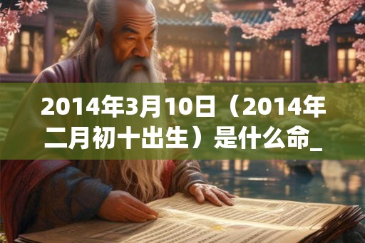2014年3月10日（2014年二月初十出生）是什么命_命运如何